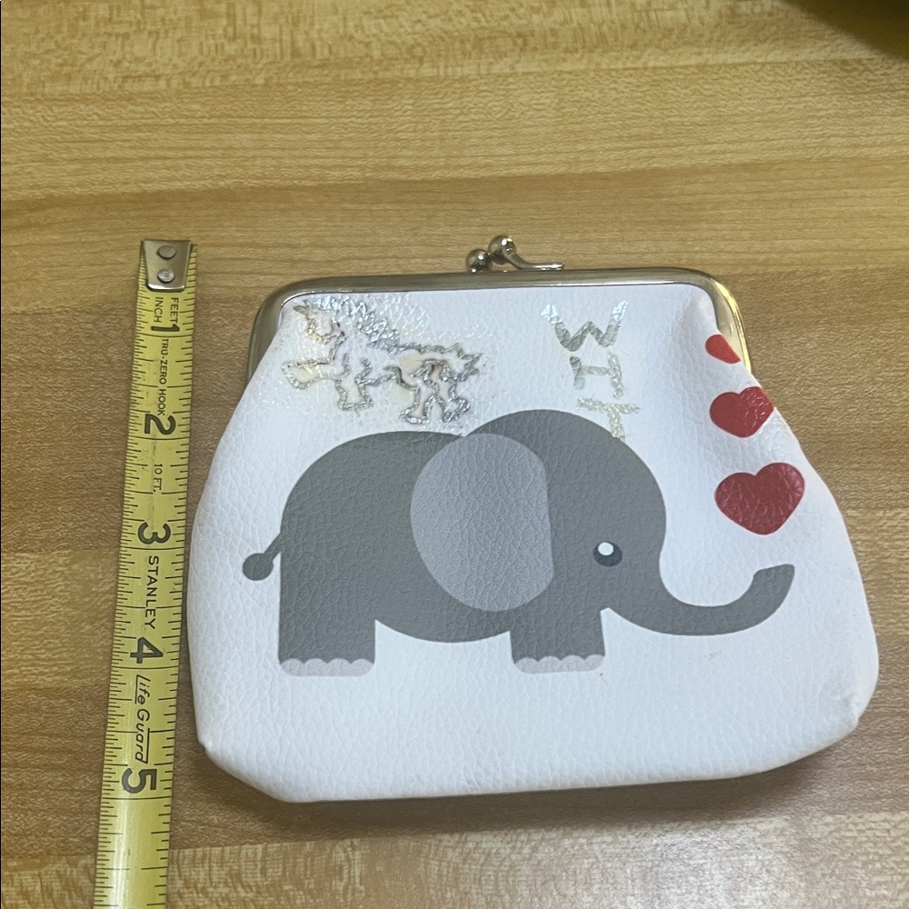 # 0736 + Set of Black /Gold WHT Logo & Baby Elephant Clutch with Silver Frame - Picture 11 of 17